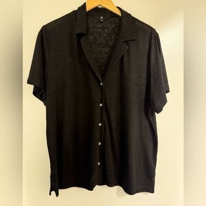 Banana Republic Black Linen Blouse, like new!